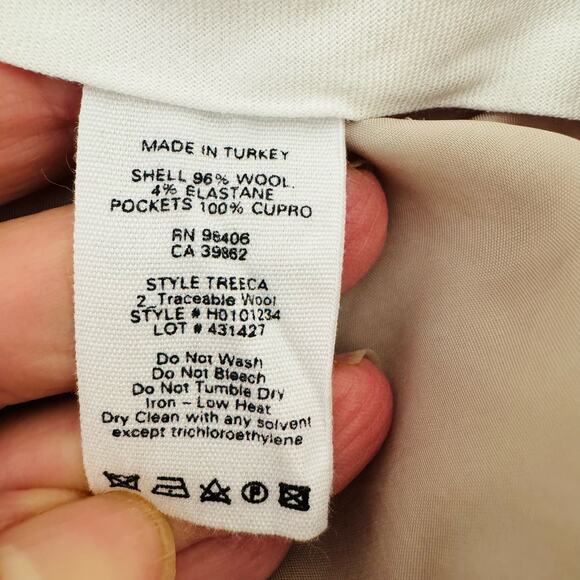 Theory Womens Treeca 2 Good Wool Cropped Watermelon Pink Tailored Dress Pants 2 - Picture 10 of 15